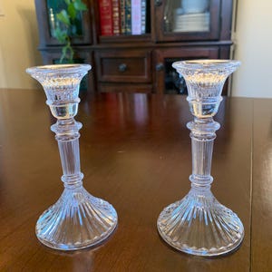 Glass Candlestick Set