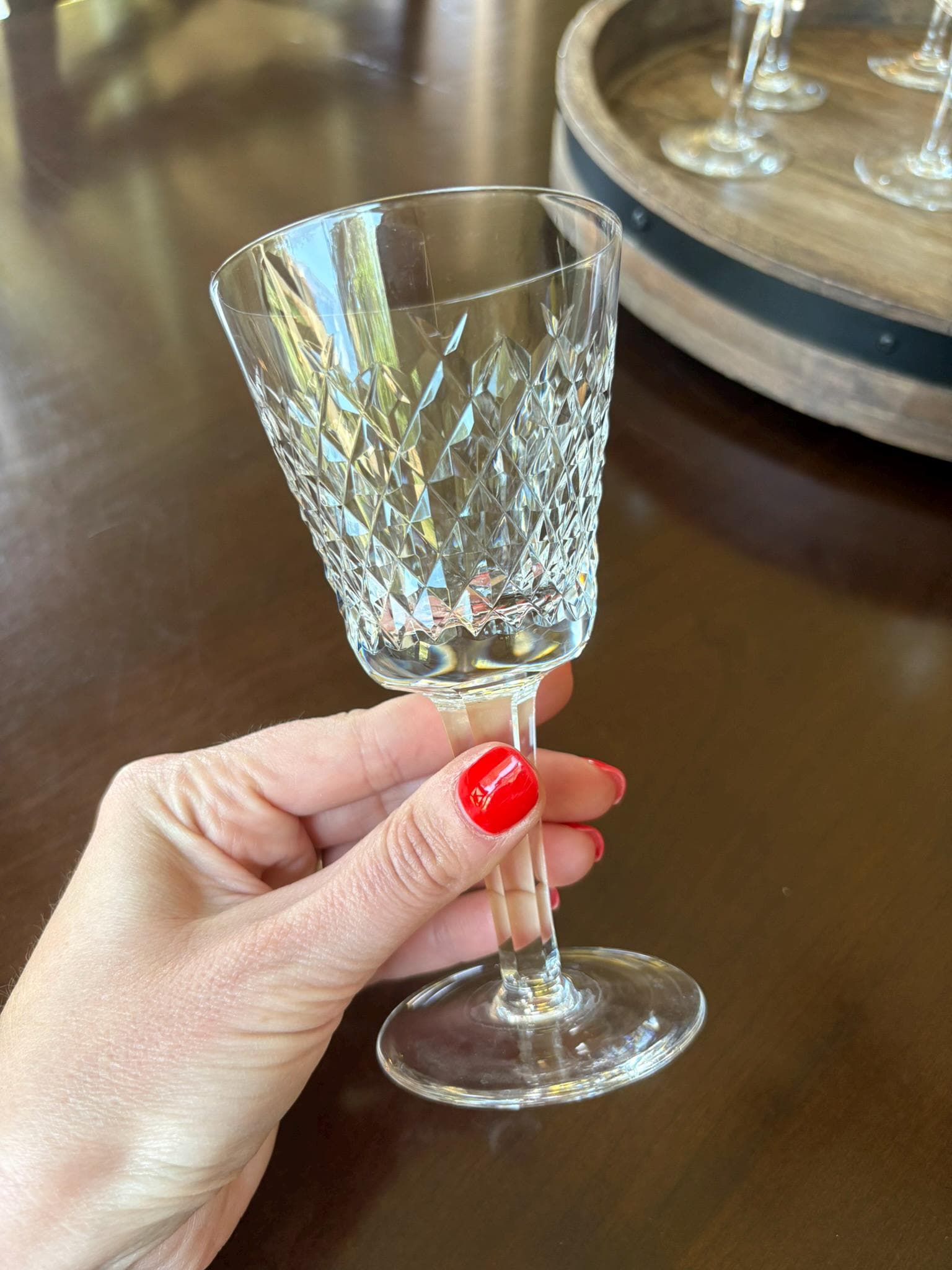Waterford Alana Wine Glasses - Set of 10 - Vintage Cut Crystal