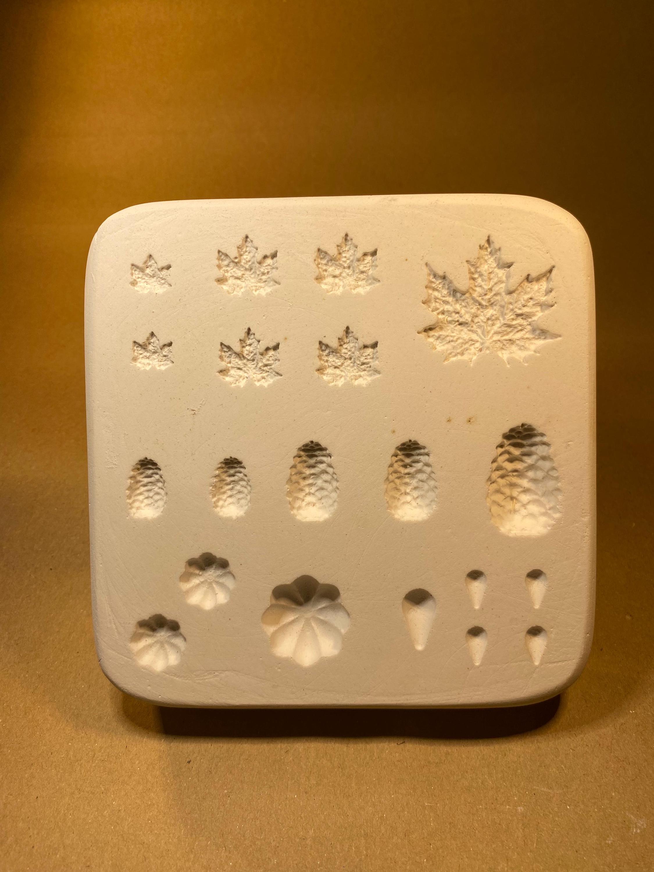 Autumn Themed Plaster Mold Set - Leaf, Pumpkin, Cone and Droplet