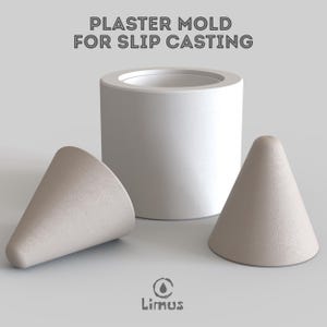 Conical Plaster Mold: Slip Casting for Ceramic Mugs