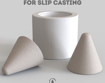 Molde cônico de gesso: fundição por deslizamento para canecas de cerâmica