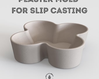 Flower Bowl Plaster Mold: Ceramic Slip Casting