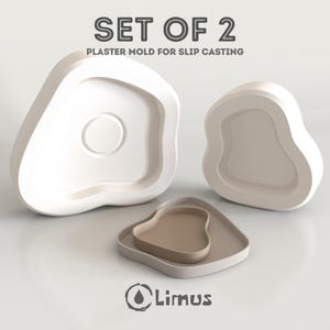 Plate Plaster Mold Set, Slip Casting Molds, Ceramic And Porcelain Tools