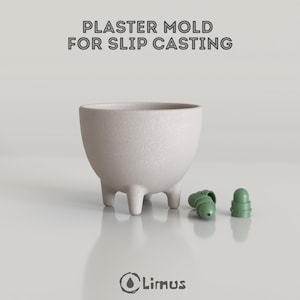 Ceramic Slip Casting Mug Mold: Four-Legged Pottery Cup Master -