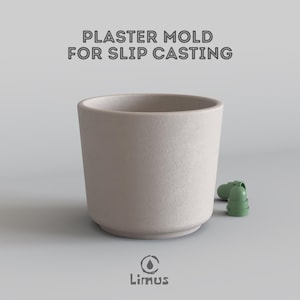 Molde de Yeso para Taza: Moldeo por Barbotina para Cerámica (Forma de Taza de 7 cm x 8 cm)