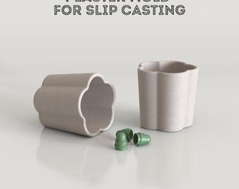 Ceramic Mug Slip Casting Mold: Flower Cup Plaster Mold (LMG-040)