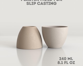 Plaster Mug Mold — One-Piece Slip Casting for Ceramics