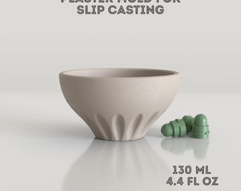 Plaster Mug Mold — One-Piece Slip Casting for Ceramics