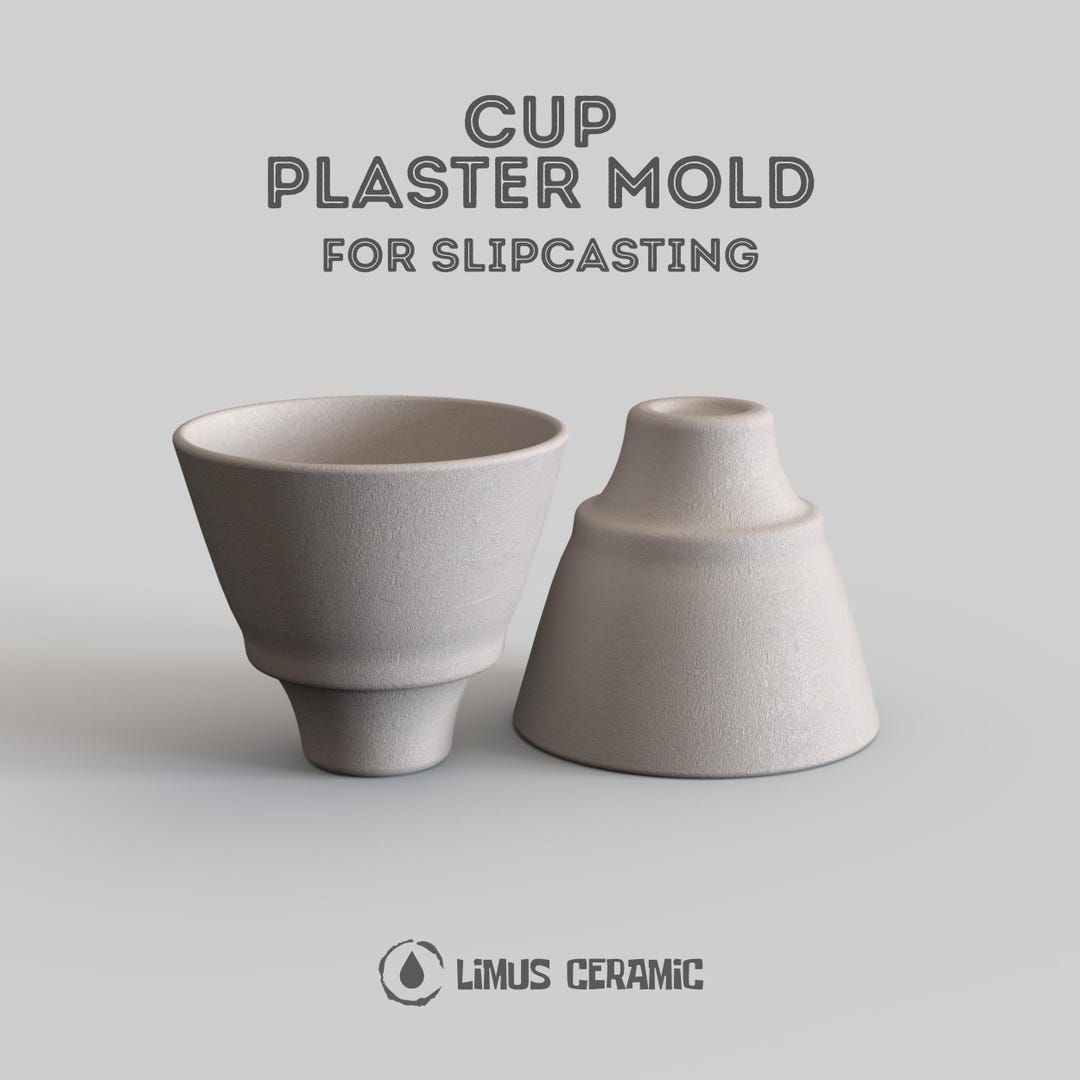 Mug Plaster Mold for Slip Casting | Handmade Ceramic Cup Mold | Pottery ...
