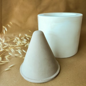 Conical plaster mold - - Slip Casting - Ceramic and Porcelain Mold handmade plaster mold - Ceramic mug