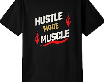 Koszulka Hustle Mode Muscle | Koszulka do ćwiczeń fitness
