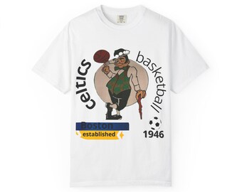 Boston Celtics Legends Tribute Unisex T-shirt - Comfort Colors Tee for Adults and Teens, Espíritu, Sports Fan Apparel, Basketball Gift,