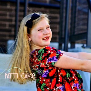 Black Headband with Bow, Alice Black Bow Headband, Halloween Hair Accessory for Girls