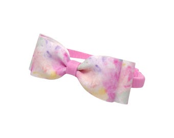 Pastel Tie Dye Bow Headband for Girls, Toddler Hair band, Birthday Gift