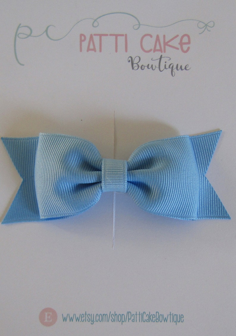 baby blue hair bow