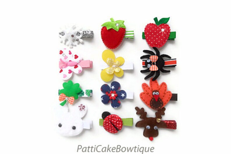 Holiday Hair Clips For Girls No Slip Baby Hair Clip Etsy