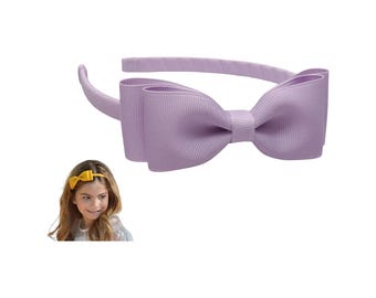Light Purple Bow Headband for Toddler Girls, Purple Spring Hair Accessory, Easter Hairband