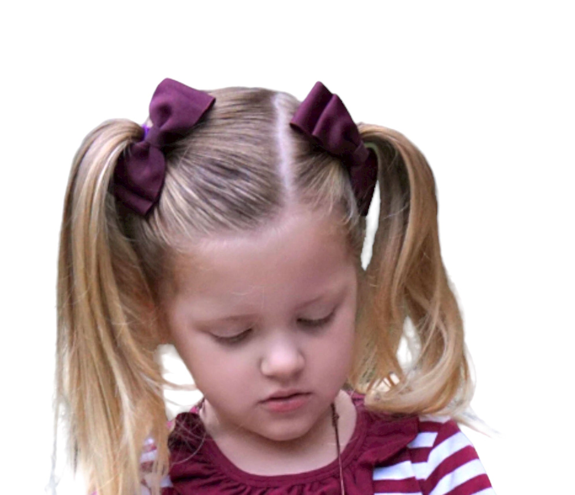 Image of Cute pigtails with bows hairstyle youtube shorts