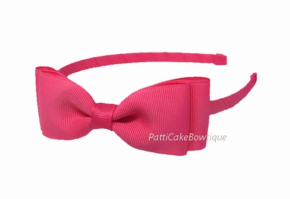 big pink bow headband