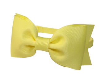 Light Yellow Bow Headband for Girls, Easter Hair Band, Flower Girl Alice Band