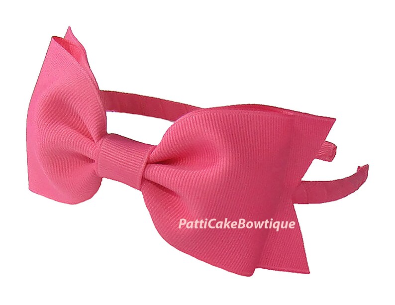 big pink bow headband