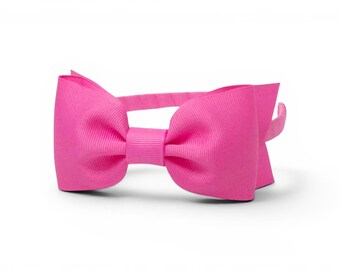 Diadema rosa fucsia con lazo para niñas, diadema rosa chicle