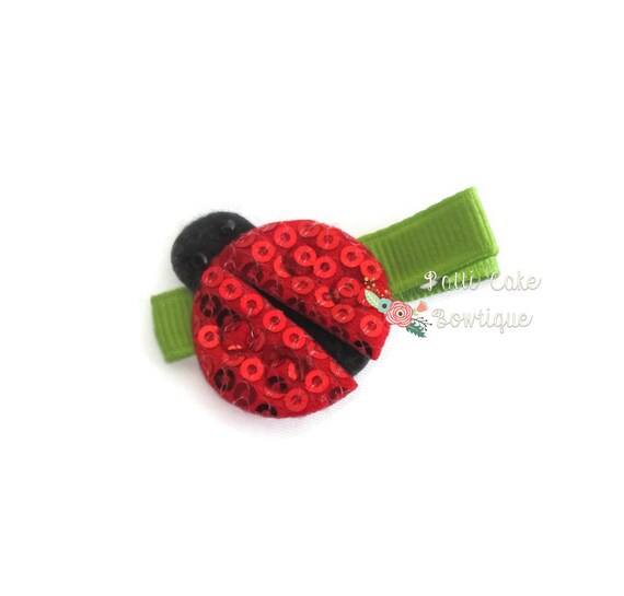 Ladybug Hair Bow Clip No Slip Baby Hair Clip Ladybug Hair Clip Etsy