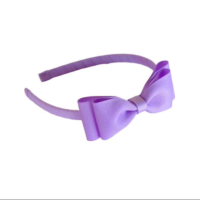 Toddler Girl Purple Bow Headband, Spring Easter Hair Accessories image 7