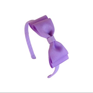 Toddler Girl Purple Bow Headband, Spring Easter Hair Accessories image 2