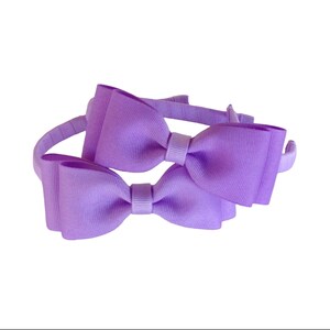 Toddler Girl Purple Bow Headband, Spring Easter Hair Accessories image 8