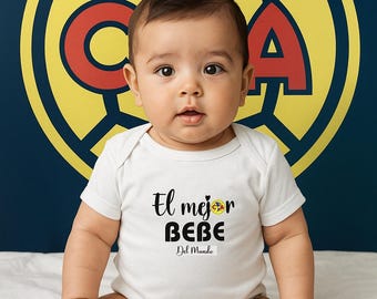 El Mejor Bebe del Mundo America-Personalized Baby Bodysuit –