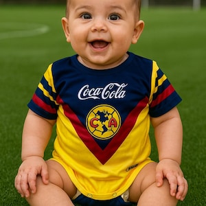 Club America Retro Custom Baby Jumpsuit -&quot;AGUILITAS&quot; Pañalero de Bebé
