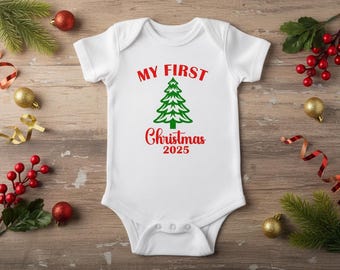My First Christmas Baby Bodysuit, Holiday Outfit