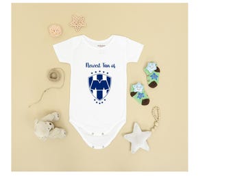 Monterrey Baby Bodysuit, Custom Name, Soccer Fan