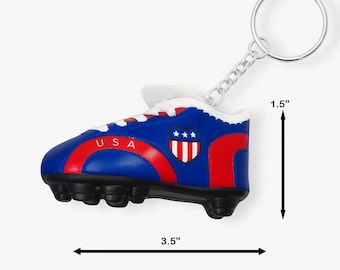 Mini Soccer Team Shoe Cleats Keychain (Countries)
