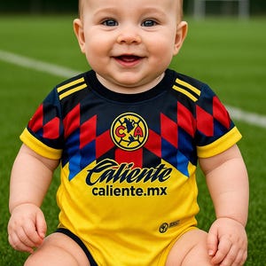 Club America Custom Baby Jumpsuit - Pañalero de Bebé Liga MX