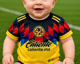 Club America Custom Baby Jumpsuit - Pañalero de Bebé Liga MX