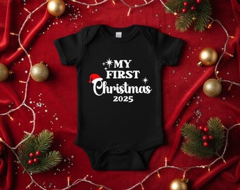 First Christmas Baby Bodysuit, Holiday Outfit