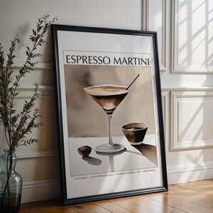Espresso Martini Cocktail Printable Wall Art | Modern Kitchen & Bar Decor Poster | Trendy Digital Download Print