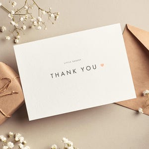 Thank You Card Template - Printable, Editable Thanks for Your Purchase/Order Card - Modern Packaging Insert - Canva Template [AMI TY-E]