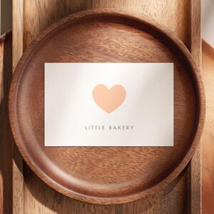Bakery Business Card Template - Printable, Editable Design for Cake, Cookie, & Dessert Shops - Modern Minimal - Canva Template [AMI BC-B]