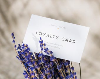 Modern Loyalty Card Template: Printable Rewards Stamp Card (Canva Editable) [AMI LC-A]