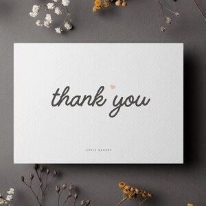 Thank You Card Template - Printable, Editable Thanks for Your Purchase/Order Card - Modern Packaging Insert - Canva Template [AMI TY-C]