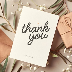 Thank You Card Template - Printable, Editable Thanks for Your Purchase/Order Card - Modern Packaging Insert - Canva Template [AMI TY-F]