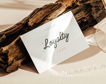 Modern Loyalty Card Template: Printable Rewards Stamp Card (Canva Editable) [AMI LC-B]