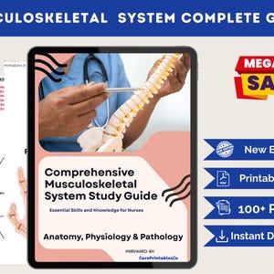 Musculoskeletal Nursing Study Guide PDF – Skeletal System, Disorders & NCLEX Prep – Med-Surg, RN, Printable Notes, Colorful Diagrams