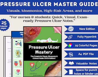 Pressure Ulcer Study Guide + Mnemonics | Wound Care Notes for NCLEX-RN & PN | Pressure Injury Staging, Risk Areas and Prevention