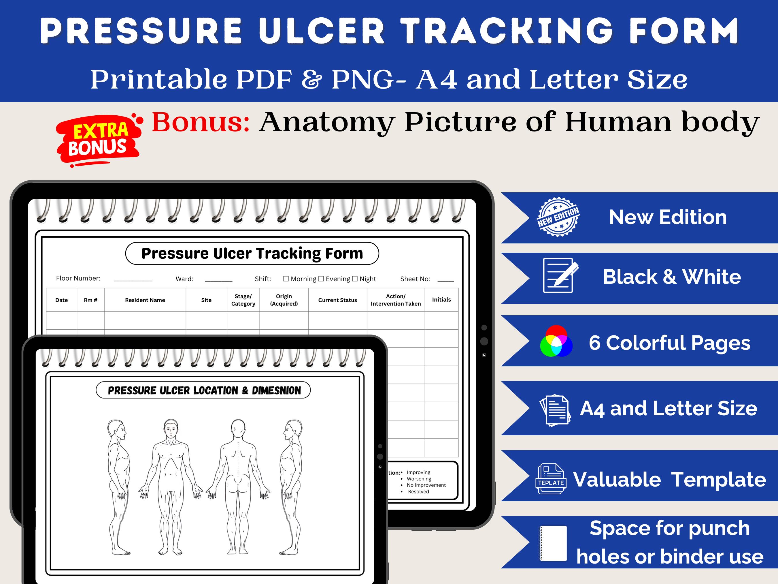 Multi-patient Pressure Ulcer Tracking Sheet | Wound Care Chart ...
