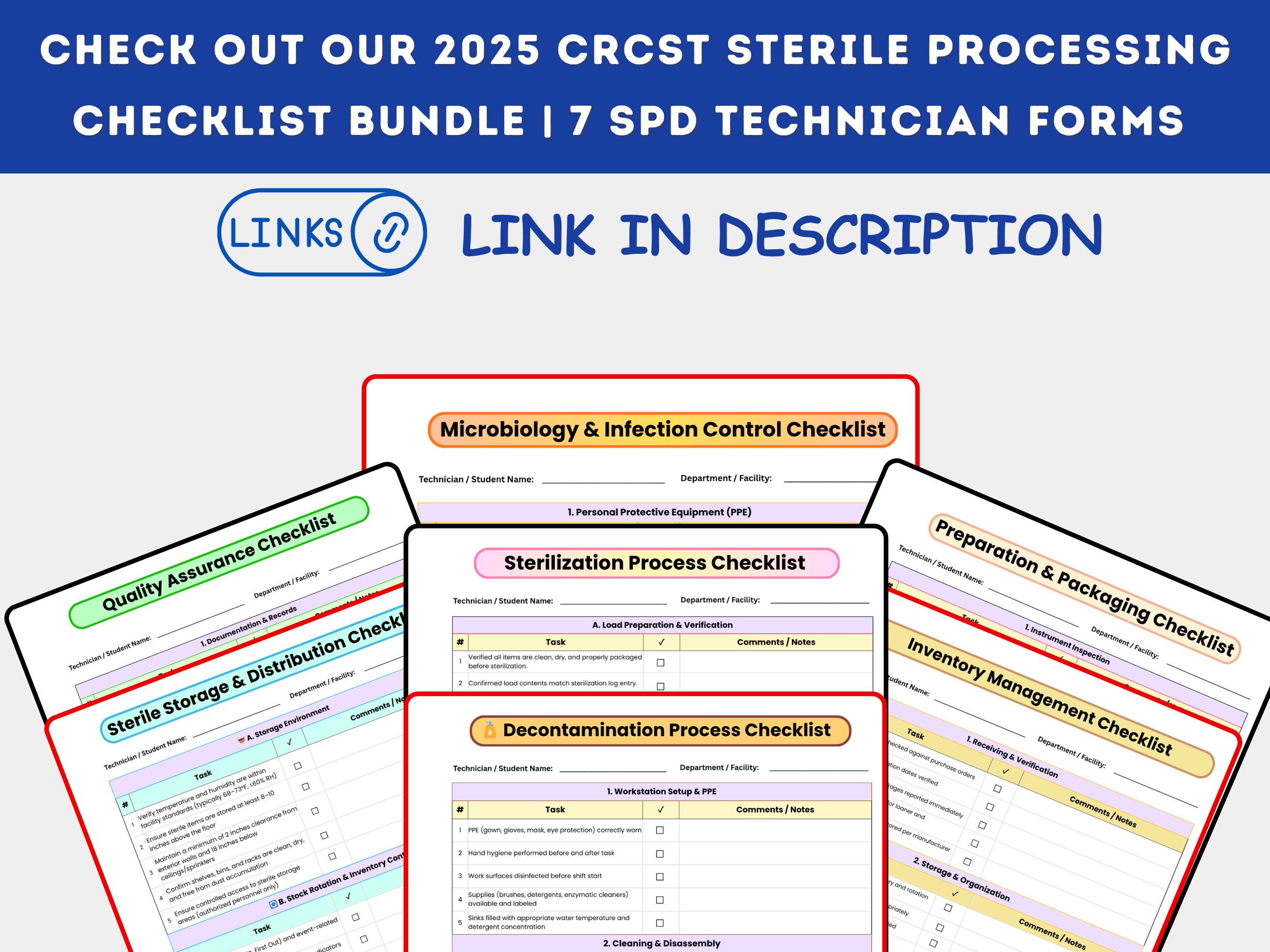 SPD Workflow Poster Pdf | Sterile Processing & CSSD Process Map | CRCST ...