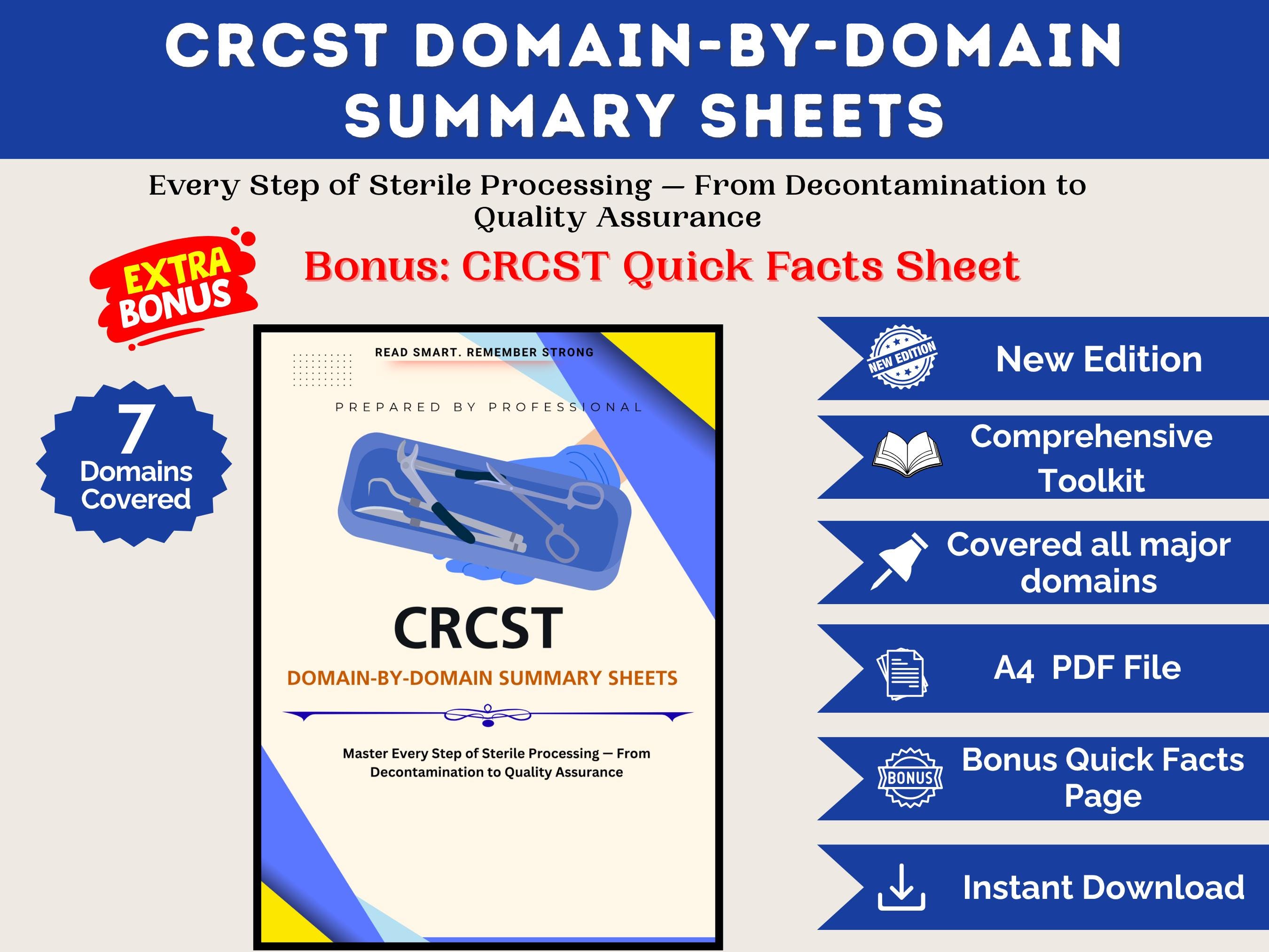 CRCST Exam Study Guide Pdf | 7-domain Cheat Sheet for Sterile